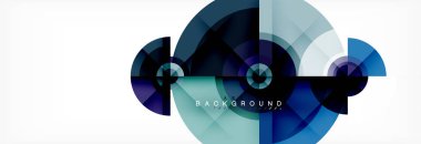 Yuvarlak daireler ve üçgenler arka plan