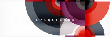 Geometrik arka plan uçan daireler