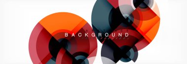 Modern tasarım, kapak, şablon, broşür, el ilanı için üçgen şekiller ile arka plan daire.