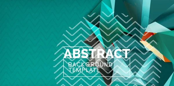 Low-Poly-Design 3D dreieckige Form Hintergrund, Mosaik abstrakte Design-Vorlage — Stockvektor