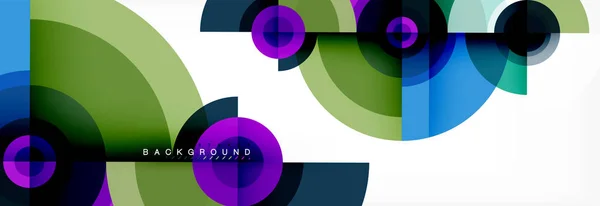 Círculo geométrico fondo abstracto, fondo de pantalla geométrico creativo . — Vector de stock