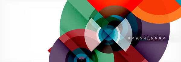 Ronde cirkels en driehoeken abstracte achtergrond — Stockvector