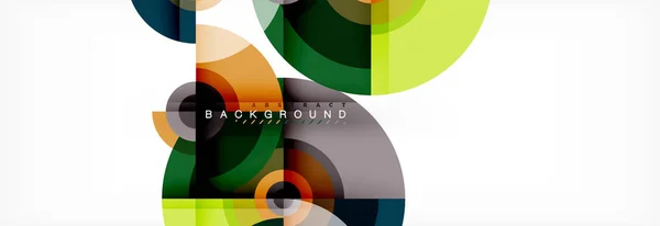 Circle geometric composition abstract background design, cover, template, brochure, flyer. — Stock Vector