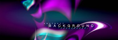 Sıvı renk arka plan, soyut dalgalar çizgiler, renkler ışık zemin üzerinde ışık efektleri ile karıştırma bulanık. Sunum, app duvar kağıdı, başlık sayfası veya poster için sanatsal illüstrasyon vektör