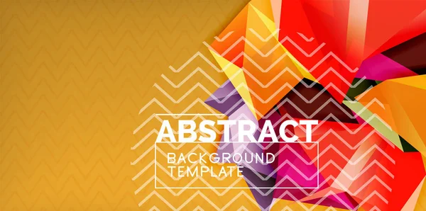 Low-Poly-Design 3D dreieckige Form Hintergrund, Mosaik abstrakte Design-Vorlage — Stockvektor