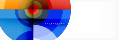 Yuvarlak daireler ve üçgenler arka plan