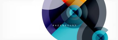 Geometrik daire arka plan, yaratıcı geometrik duvar kağıdı.