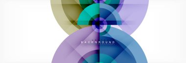 Yuvarlak daireler ve üçgenler arka plan