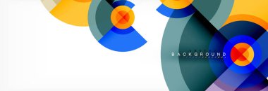 Yuvarlak daireler ve üçgenler arka plan