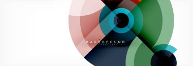 Yuvarlak daireler ve üçgenler arka plan