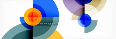 Yuvarlak daireler ve üçgenler arka plan