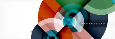 Yuvarlak daireler ve üçgenler arka plan