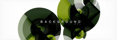 Yuvarlak şekiller arka plan vektör. Trendy daire şekiller kompozisyon vektör