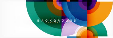 Daire geometrik kompozisyon arka plan tasarımı, kapak, şablon, broşür, el ilanı.