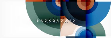 Geometrik arka plan uçan daireler