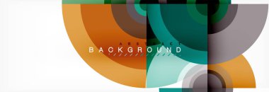 Vektör daire kompozisyon, geometrik en az tasarlamak