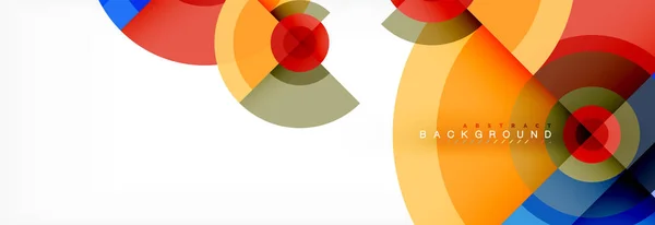 円形の円と三角形の抽象的な背景 — ストックベクタ