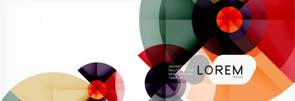最小几何圆和三角形抽象背景 技术现代设计 海报模板 矢量设计 — 图库矢量图片