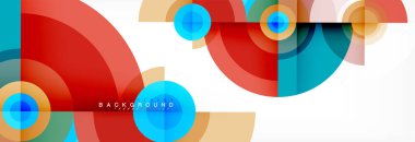 Geometrik daire arka plan, yaratıcı geometrik duvar kağıdı.