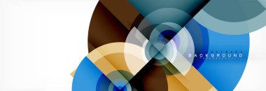 Yuvarlak daireler ve üçgenler arka plan