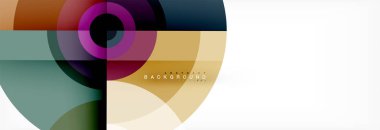 Yuvarlak daireler ve üçgenler arka plan