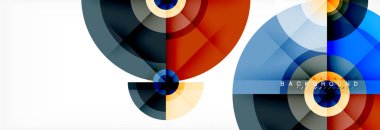 Yuvarlak daireler ve üçgenler arka plan