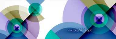 Yuvarlak daireler ve üçgenler arka plan