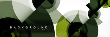 Yuvarlak şekiller arka plan vektör. Trendy daire şekiller kompozisyon vektör