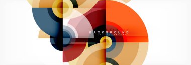 Vektör daire kompozisyon, geometrik en az tasarlamak