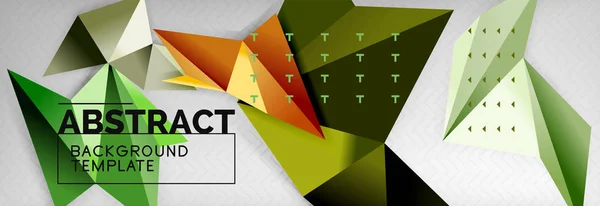 Мозаика Трехмерная Трехмерная Композиция Геометрический Современный Фон Треугольники Полимерный Дизайн — стоковый вектор