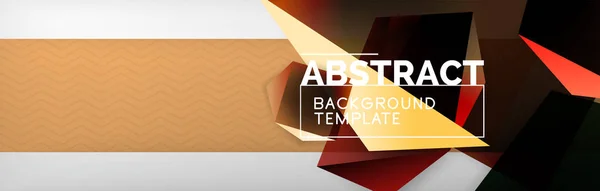 Donkere kleur geometrische abstracte achtergrond, 3D-vormen — Stockvector