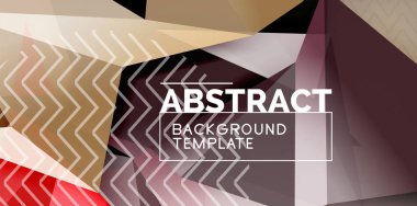 Renkli geometrik arka plan, en az düzeyde soyutlama tasarım mozaik tarzı 3d şekil ile