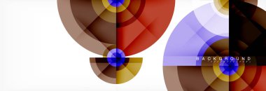 Yuvarlak daireler ve üçgenler arka plan