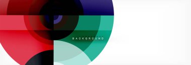 Yuvarlak daireler ve üçgenler arka plan