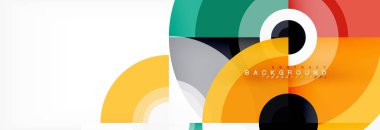 Daire geometrik kompozisyon arka plan tasarımı, kapak, şablon, broşür, el ilanı.