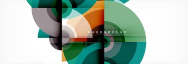 Vektör daire kompozisyon, geometrik en az tasarlamak