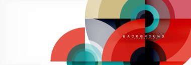 Vektör daire kompozisyon, geometrik en az tasarlamak