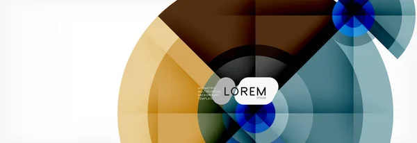 Runde Kreise und Dreiecke abstrakter Hintergrund — Stockvektor