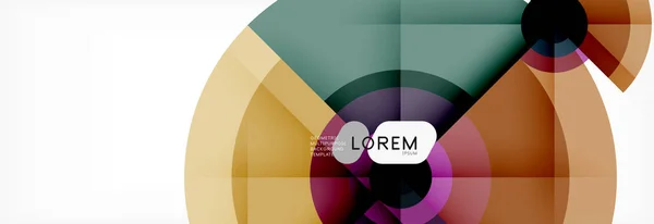 Ronde cirkels en driehoeken abstracte achtergrond — Stockvector