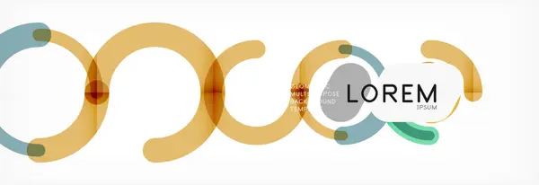 Fond de cercle de conception linéaire — Image vectorielle