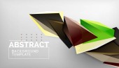 3D trojúhelník geometrické pozadí design, moderní plakát šablony