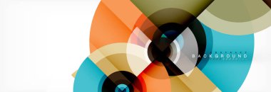 En az geometrik daireler ve üçgenler soyut arka plan, techno modern tasarımı, afişi şablonu