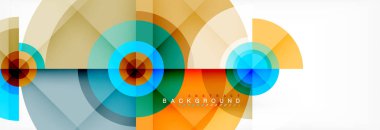 En az geometrik daireler ve üçgenler soyut arka plan, techno modern tasarımı, afişi şablonu