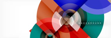 Yuvarlak daireler ve üçgenler arka plan