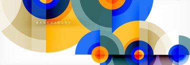 Yuvarlak daireler ve üçgenler arka plan