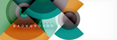 Vektör daire kompozisyon, geometrik en az tasarlamak