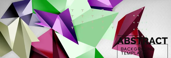 Fundo abstrato, cor voadora composição triângulos geométricos em cinza —  Vetores de Stock