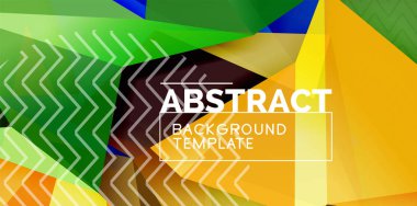 Düşük poli tasarım 3d üçgen şekli arka plan, mozaik soyut tasarım şablonu