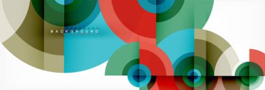 Yuvarlak daireler ve üçgenler arka plan