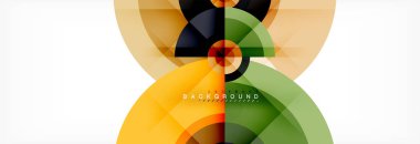 Yuvarlak daireler ve üçgenler arka plan